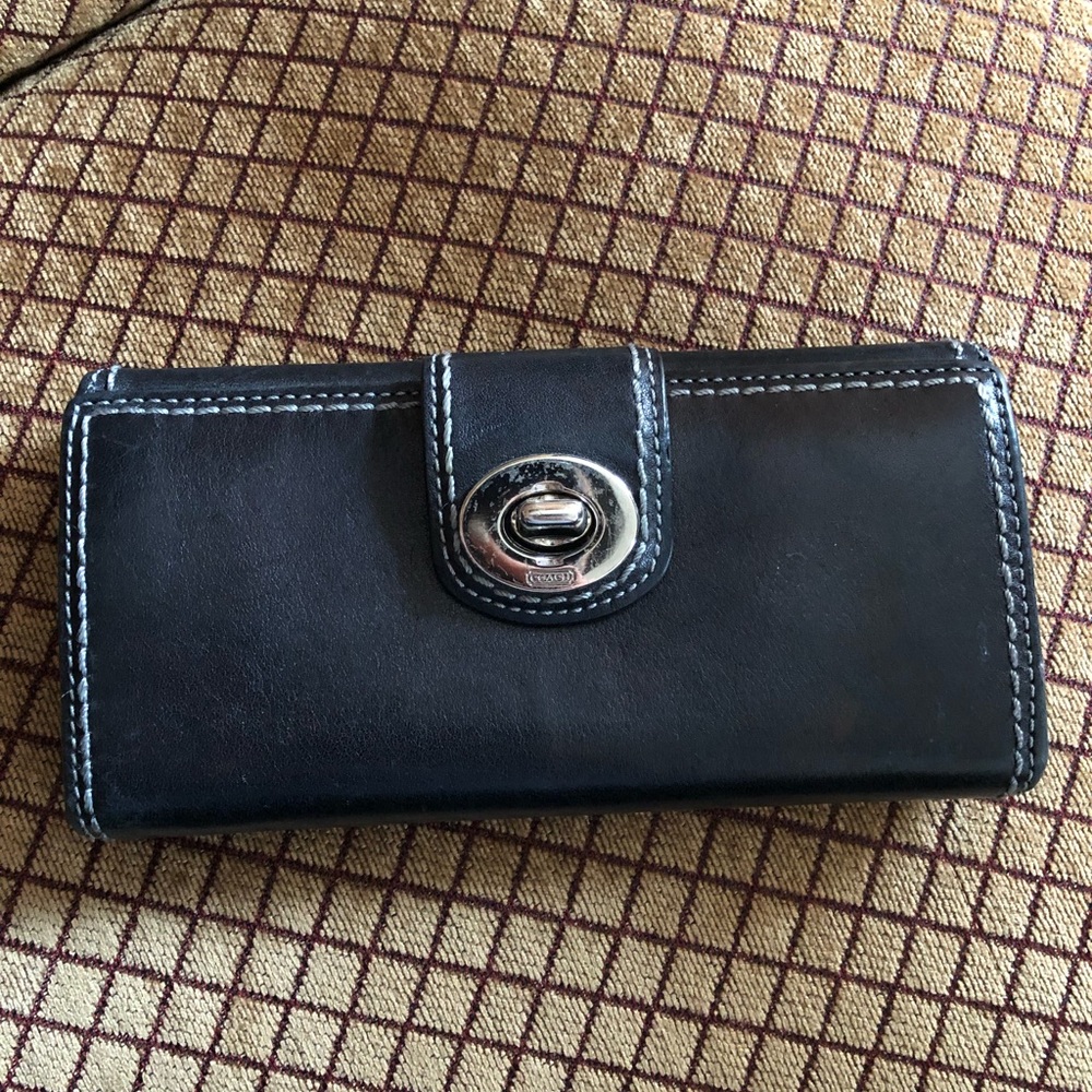 Coach Black Leather Wallet